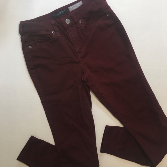 Aeropostale Maroon High Waisted Jeggings - Picture 3 of 7